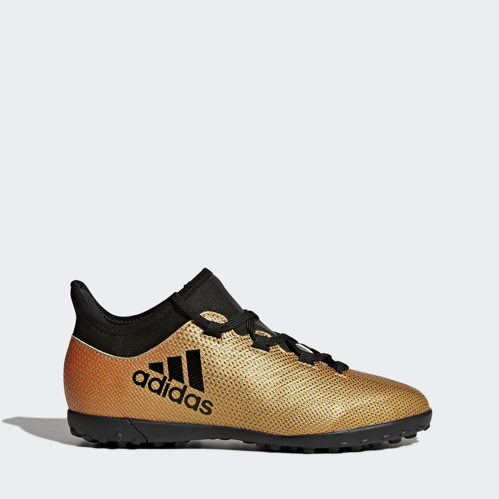 Adidas X Tango 17.3 Turf - ποδοσφαιρικα παπουτσια για κοριτσια - Χρυσο Χρωμα/Μαυρα/Κοκκινα,Μέγεθος: